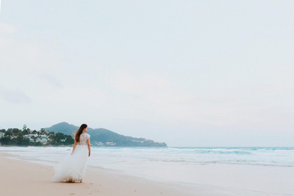 Thailand Phuket beach wedding photographer bride portrait