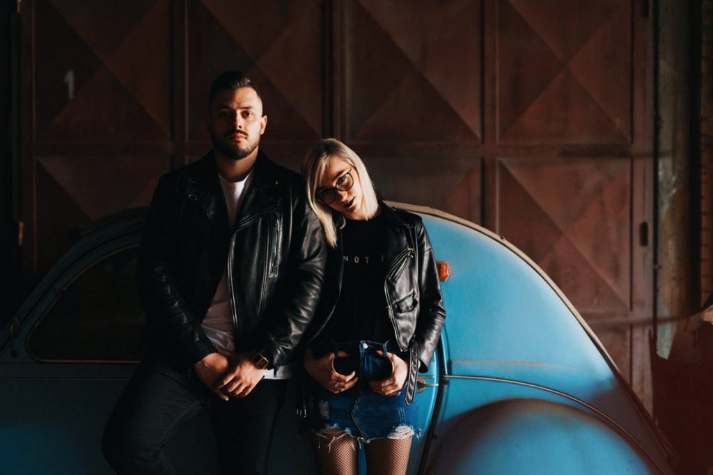 Rock and roll bride elopement wedding photo shooting in Zagreb