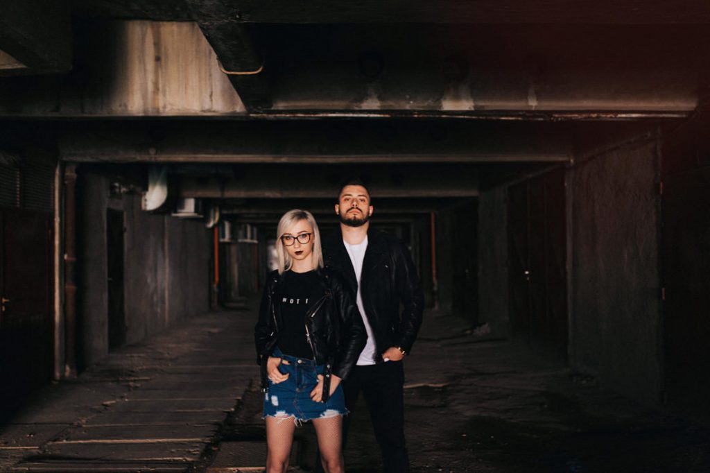 Rock and roll bride elopement wedding photo shooting in Zagreb