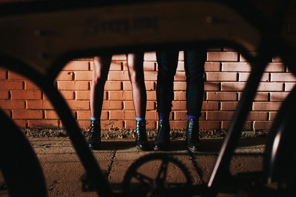 Rock and roll bride elopement wedding photoshoot