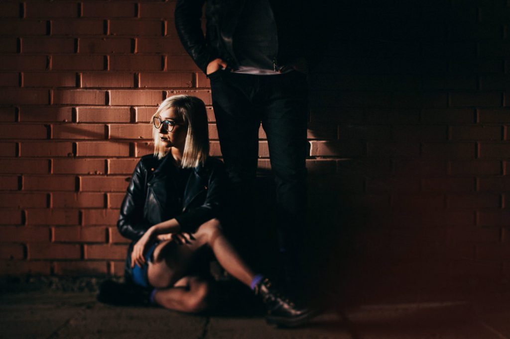 Rock and roll bride elopement wedding photoshoot